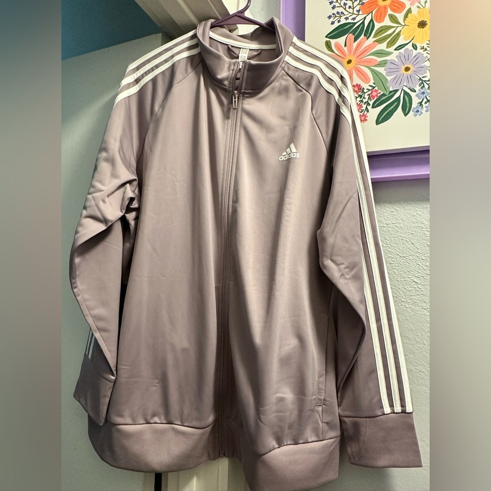 Adidas Mauve Zip-Up Jacket